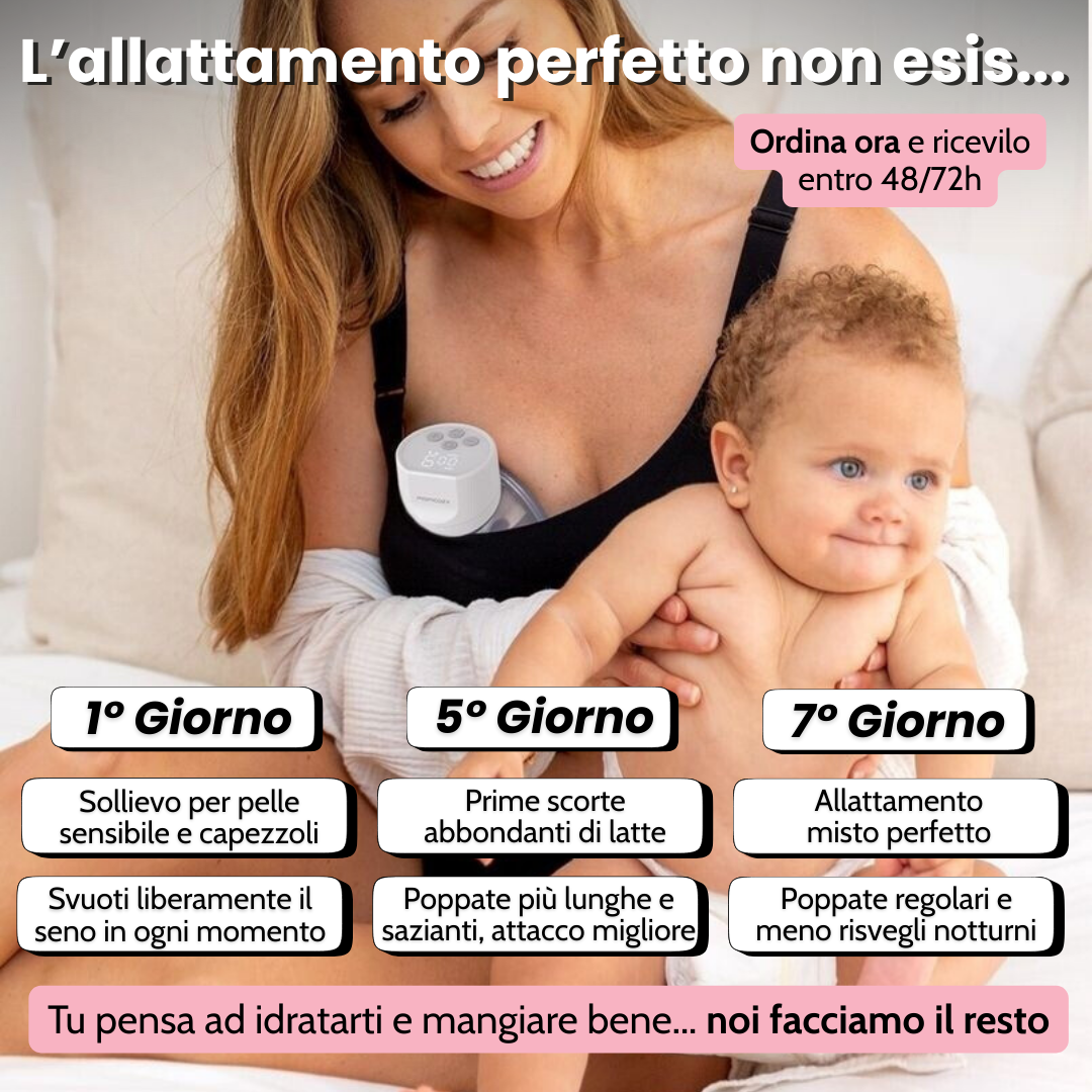 GAIA™ - Tiralatte Elettrico Indossabile | Aumenta la Produzione | Svuota il Seno e Allatta Senza Dolori