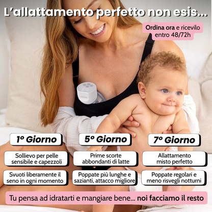 GAIA™ - Tiralatte Elettrico Indossabile | Aumenta la Produzione | Svuota il Seno e Allatta Senza Dolori