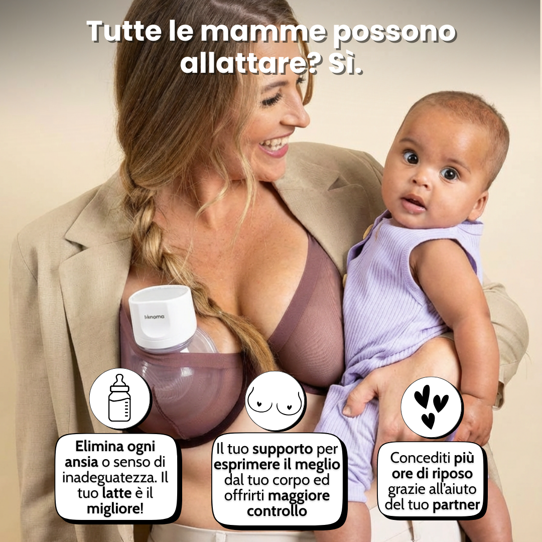 GAIA™ - Tiralatte Elettrico Indossabile | Aumenta la Produzione | Svuota il Seno e Allatta Senza Dolori