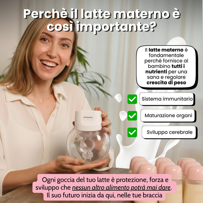 GAIA™ - Tiralatte Elettrico Indossabile | Aumenta la Produzione | Svuota il Seno e Allatta Senza Dolori