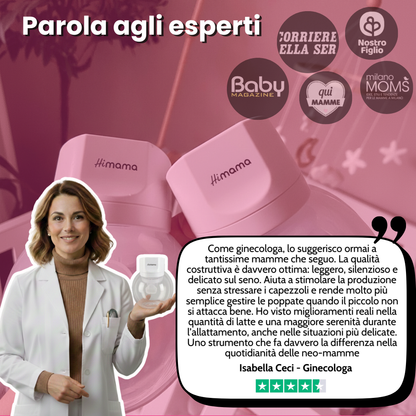 GAIA™ - Tiralatte Elettrico Indossabile | Aumenta la Produzione | Svuota il Seno e Allatta Senza Dolori